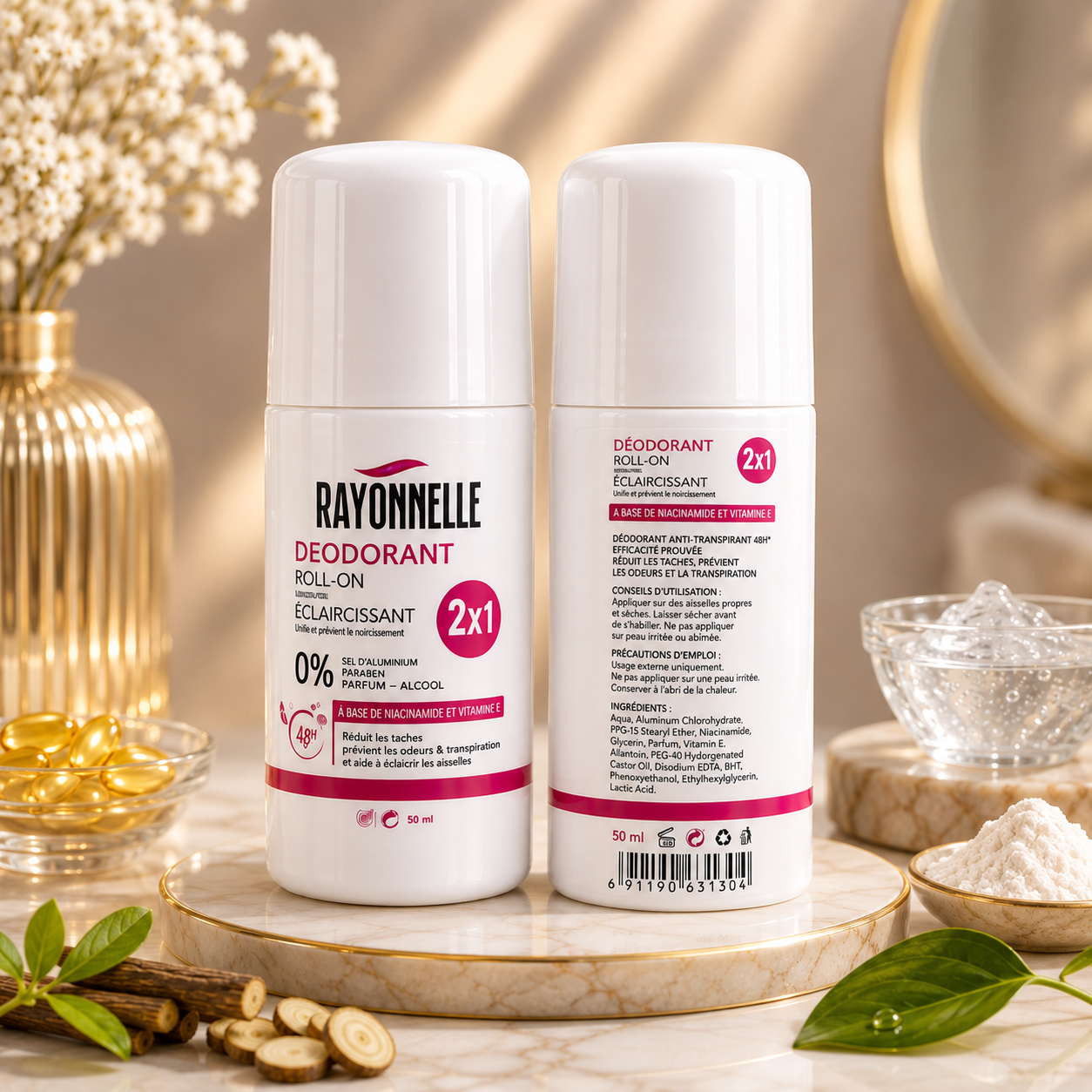 Roll-on Éclaircissant 2-en-1 – Protection Longue Durée & Soin De La Peau