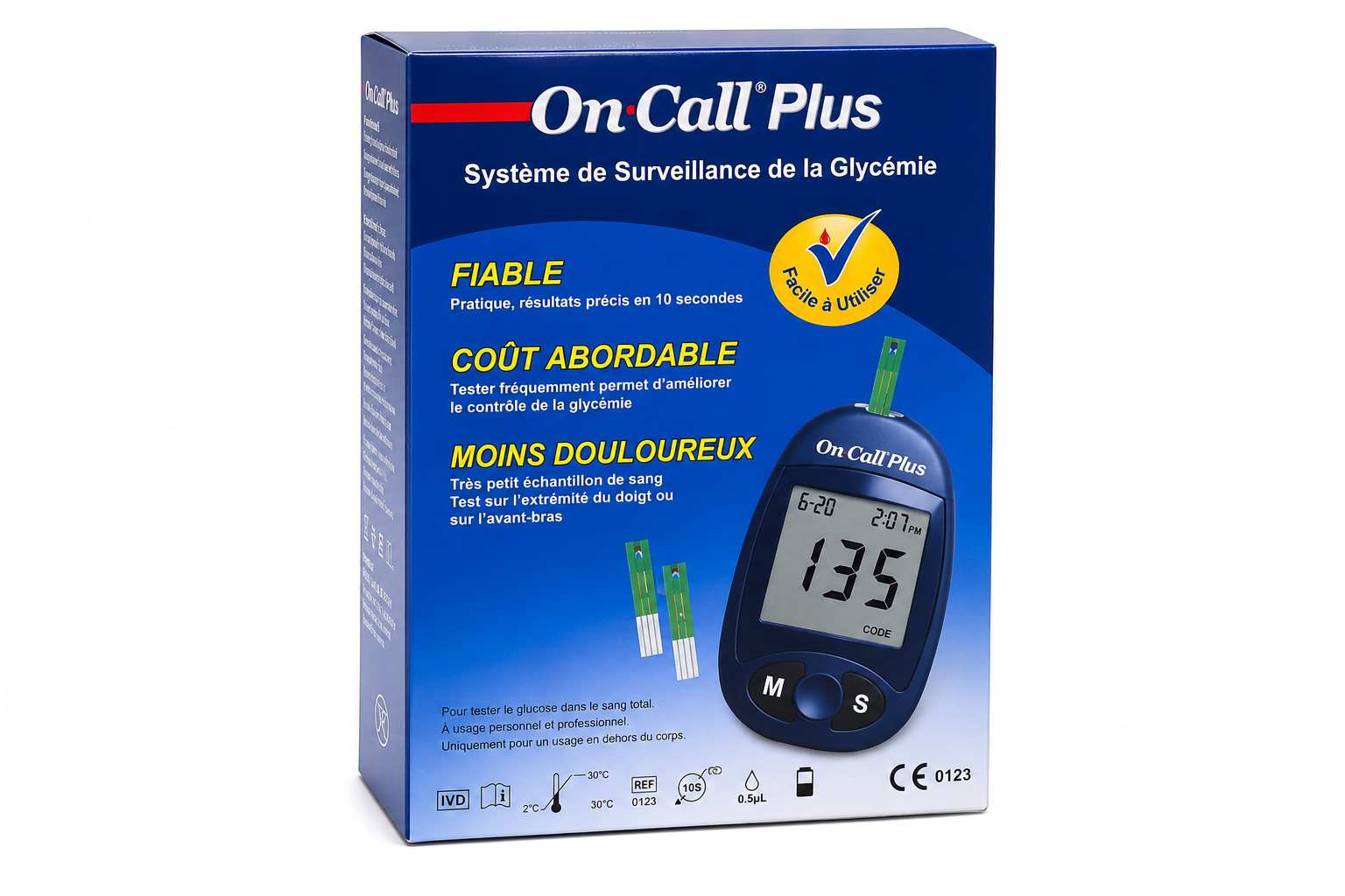 Lecteur De Glycémie – Système De Surveillance Du Glucose – Résultat En 10 Secondes