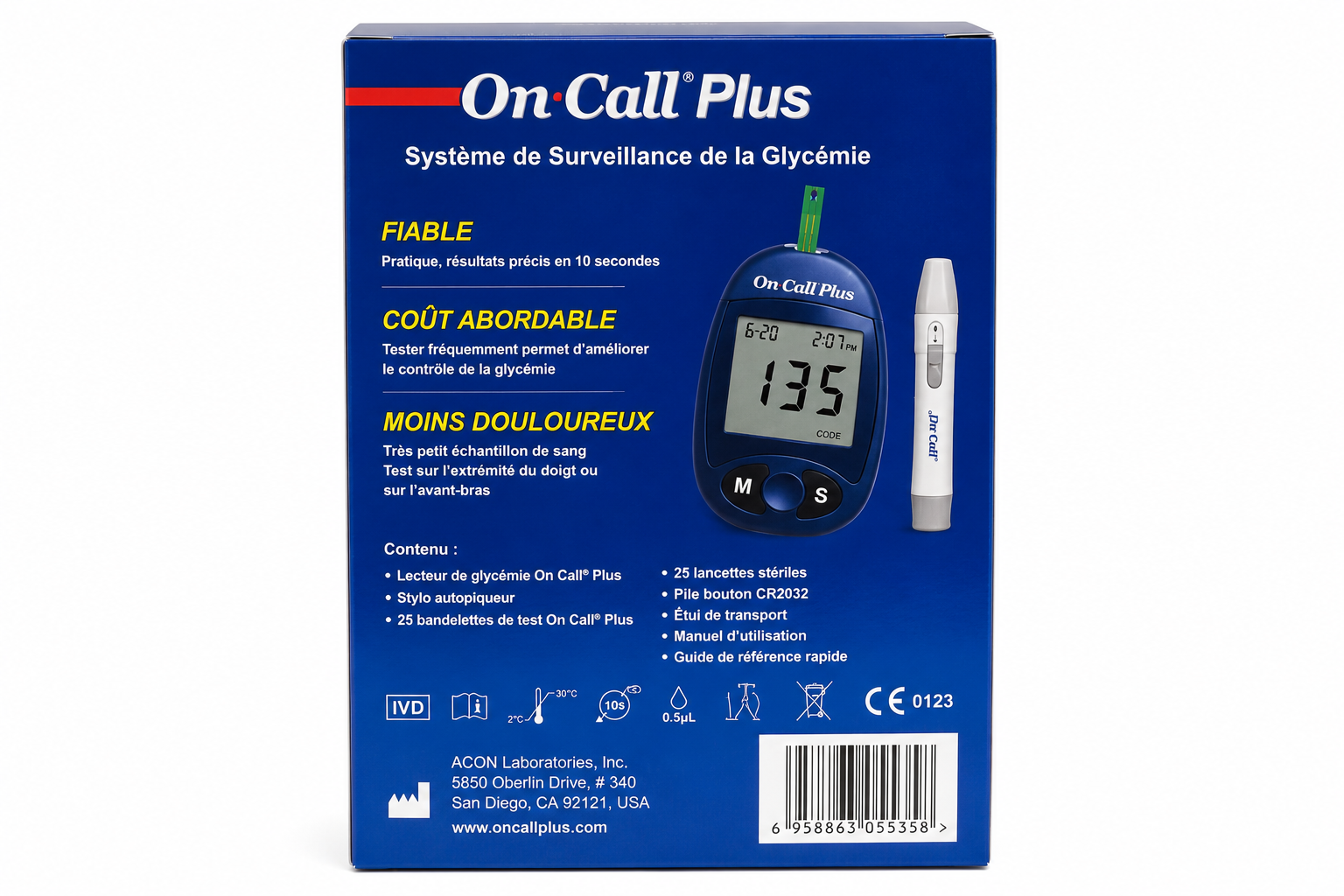 Lecteur De Glycémie – Système De Surveillance Du Glucose – Résultat En 10 Secondes