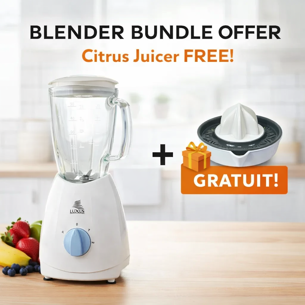 Blender Bol En Verre Grande Capacité 1,8 L – Puissance 500w + Cadeau