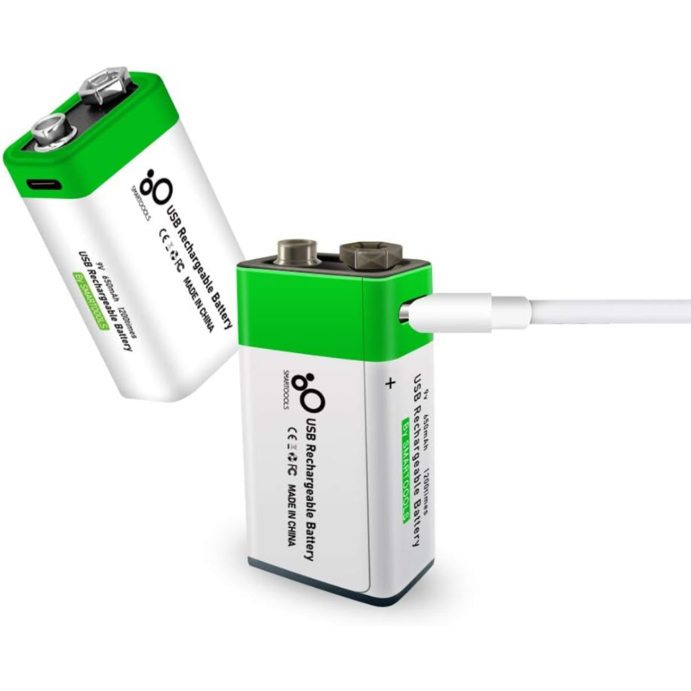 Piles Rechargeables Batterie 9 V Avec Câble De Port De Type C