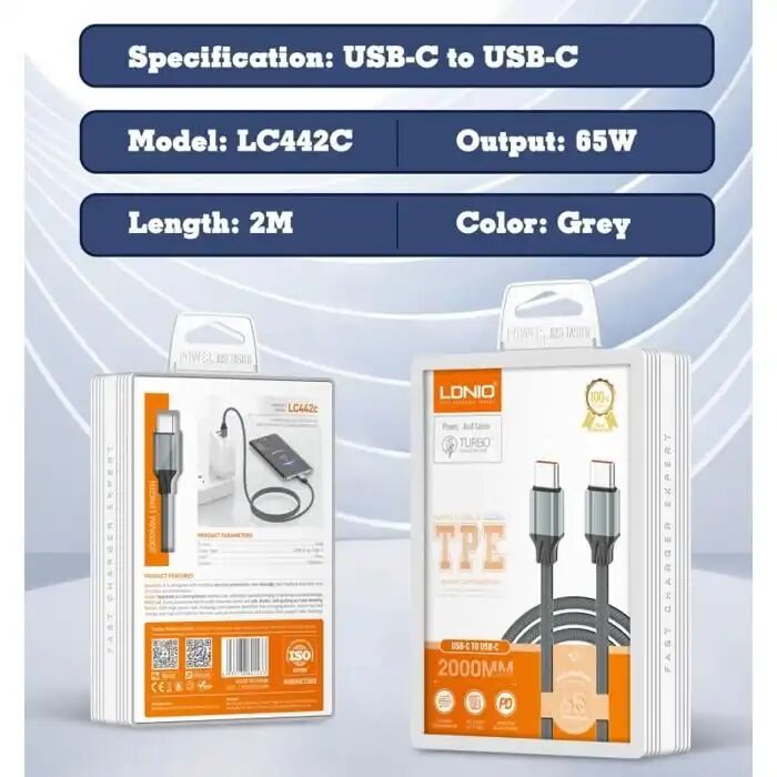 Lc442i 30w Charge Rapide Pd Qc Usb Data Type C To Lightning Charger Cable For Iphone Samsung