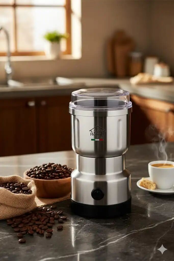 Moulin À Café Et Épices Électrique Italy Home – Lames En Acier Inoxydable