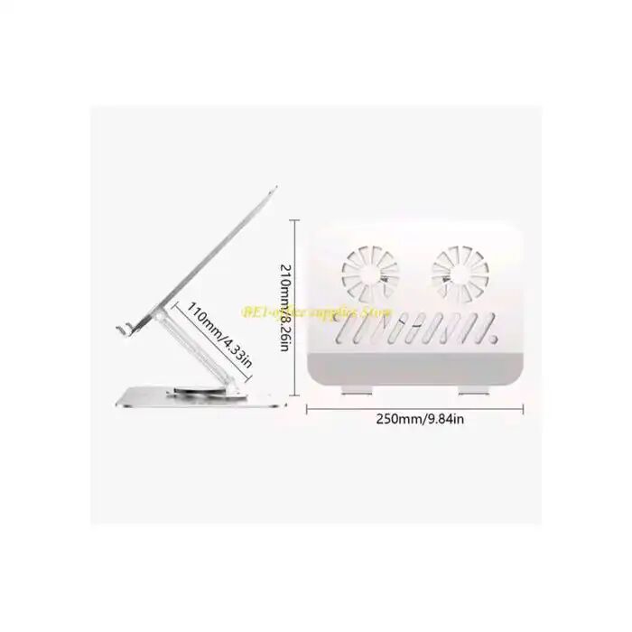 Support Réglable Pour Pc Portable Et Tablette Avec Ventilateur De Refroidissement Intégré