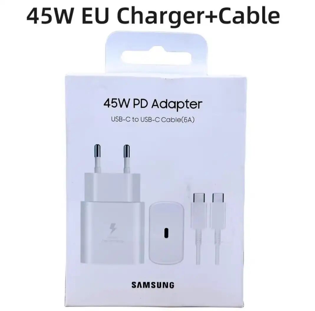 Chargeur Rapide 45w Pd – Adaptateur Usb-c + Câble 5a (1m) – Blanc