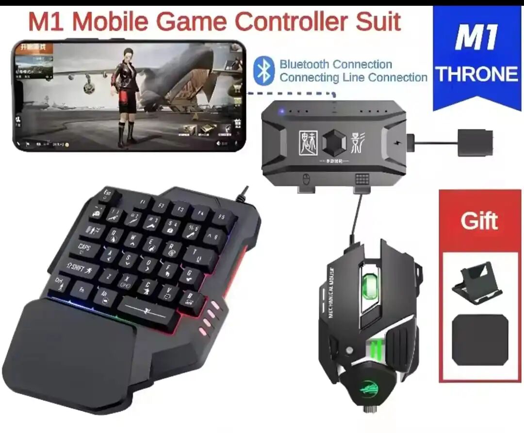 Pack Gaming Jedel 4-en-1 : Clavier Gamer, Souris, Casque Et Tapis De Souris