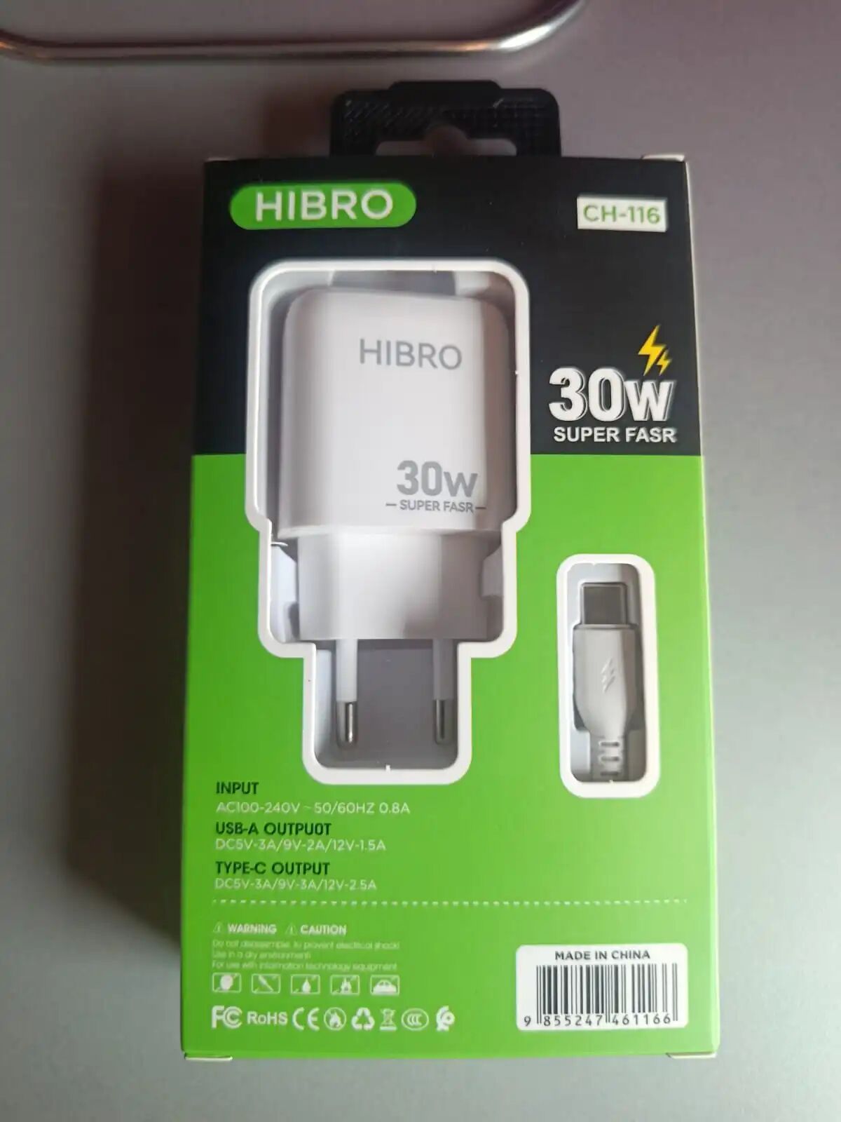 Chargeur Secteur Rapide  30w –dual Port Usb & Type-c(modèle Ch-116) Pack Chargeur Super Fast +
