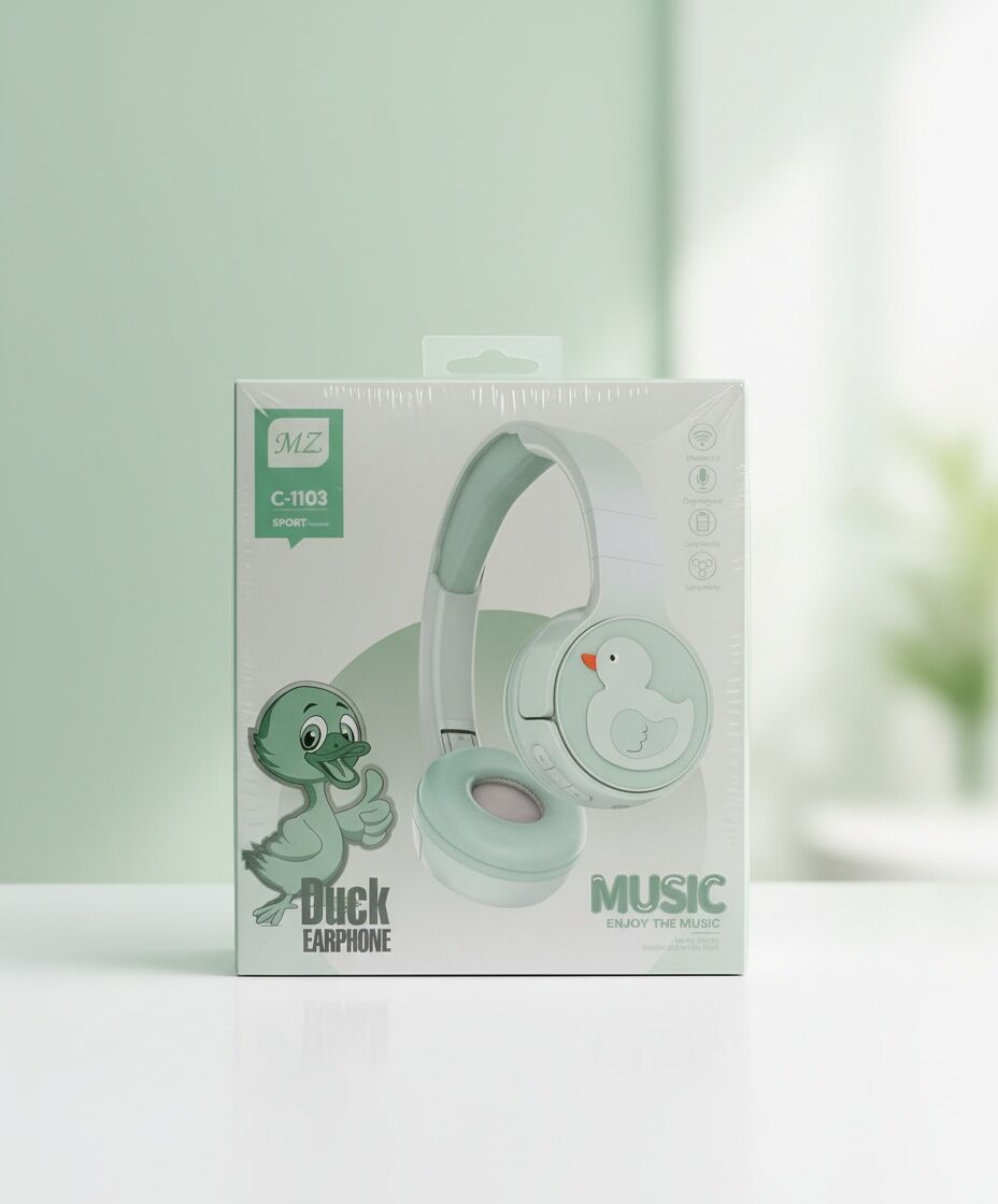 Casque Bluetooth Sans Fil Sur Loreille, Design De Dessin Animé Léger, Casque De Jeu Et De Sport