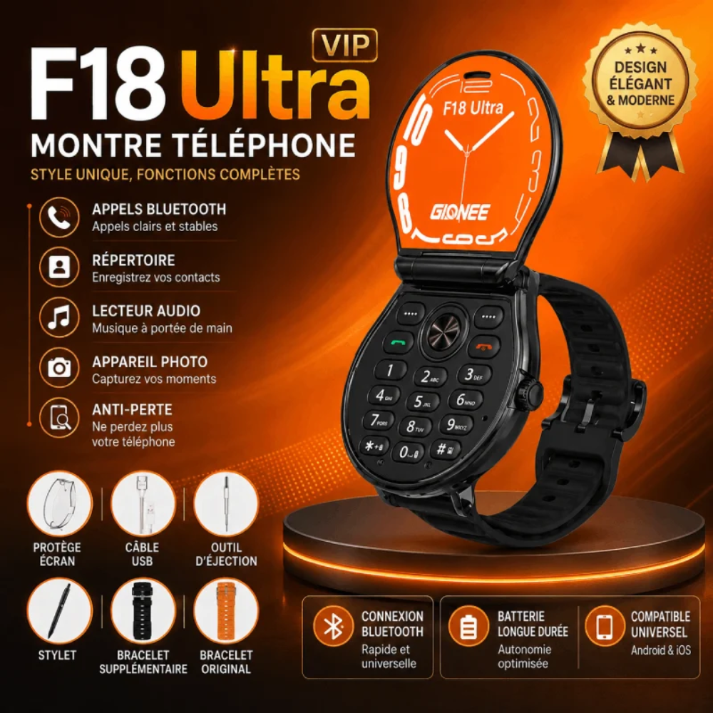 Montre Téléphone Pliable F18 Ultra