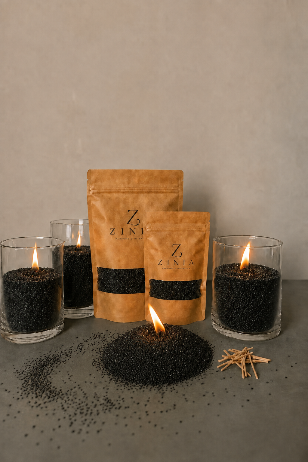 Bougie Perlée Colorée - Cire Sable - Mèches Incluses 